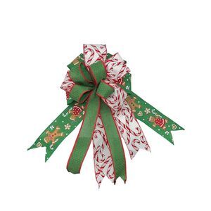 Gingerbread 8" Wired Christmas Bow